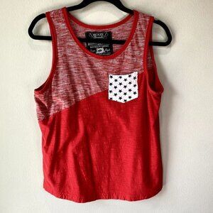 Broken Threads Red Patriotic Pocket Tank S